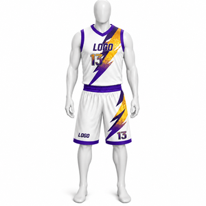 Ensembles d'uniformes de basket-ball personnalisés avec logo, nom et numéro d'équipe, réversibles, sans manches, imprimés, grandes tailles, antibactériens - Product Image 5
