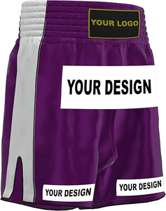 Shorts de kick-boxing thaïlandais personnalisés, respirants, à séchage rapide, légers, imprimés par transfert thermique, pour hommes et femmes, parmi les matériaux les plus vendus - Product Image 4