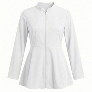Chaqueta Sanitaria Personalizada con Diseño Elegante, Ropa Médica al por Mayor, Uniforme de Enfermera con Cremallera Frontal, Chaquetas Sanitarias de Fábrica - Product Image 2