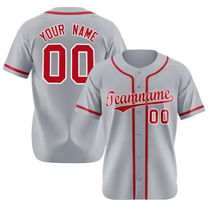 Maillot de baseball personnalisé à boutons avec nom, numéro et logo – Fournisseur en gros - Product Image 1