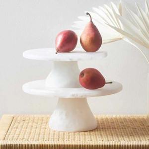 Support à gâteau en résine simple et élégant, plateau rond pour servir des desserts, pour la décoration de table de fête et l'usage quotidien - Product Image 3