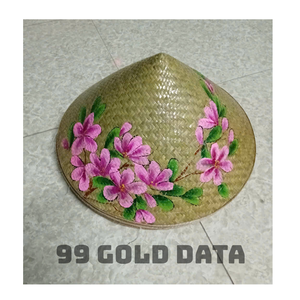Chapeau conique vietnamien en feuille de palmier naturelle, artisanat fait main, produit d'exportation - Product Image 5