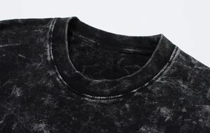 KIVOTECH Oversized Washed Cotton Men's T-Shirt <b>Short</b> <b>Sleeve</b> O-Neck Casual Solid Color Jersey Knitted Fit - Product Image 5