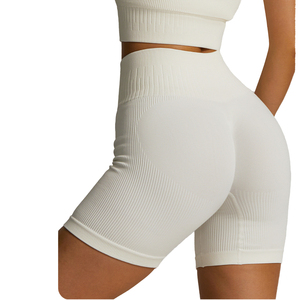 Shorts de yoga pour femmes ultra-extensibles, personnalisables avec logo streetwear, extensibles dans quatre directions, respirants, légers, vente en gros - Product Image 4