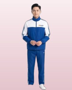 Conjunto de Chándal Universitario HaUI para Hombre, Azul y Blanco, de Lujo y Alta Calidad - Product Image 1