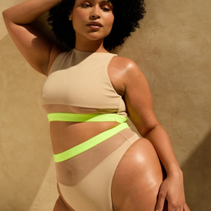 Haut à col montant et taille haute tendance pour femme, vêtement de pole dance léger et performant pour l'été, service OEM - Product Image 4