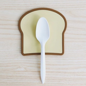 Biodegradable Dessert Spoon for Ice Cream Shops Frozen Yogurt Smoothie Bars and Pudding Cups 155mm Paper Spoon Dessert Cup Use - Product Image 1