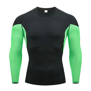 Camisetas Unisex de Manga Larga Antibacterianas con Costuras en Contraste, Transpirables, que Absorben la Humedad, Compresivas, para Gimnasio, MMA, Anti-UV - Product Image 2