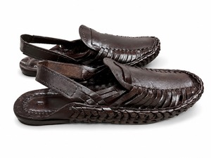 Mocassins en cuir véritable marron, tressés à la main, style décontracté, chaussures de marche, chaussures héritage, été, hiver - Product Image 4