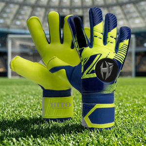 Gants de gardien de but haut de gamme, paume avant en latex allemand, dos en latex gaufré, coupe moyenne, protection des doigts personnalisée, service OEM - Product Image 3