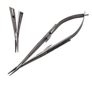 Ciseaux corneaux sur mesure à pointes courbes et émoussées, en matériau de qualité supérieure - Product Image 1