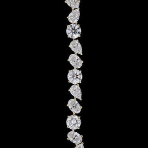 AMBER JEWELS สร้อยข้อมือเพชรทองคำแท้ 14k ดีไซน์หรูหรา ทรง Radiant Cut ประดับเพชรแบบ Claw Setting เหมาะสำหรับทั้งชายและหญิง ใช้ในงานแต่งงาน ได้รับการรับรองจาก IGI รุ่น P-585 - Product Image 2