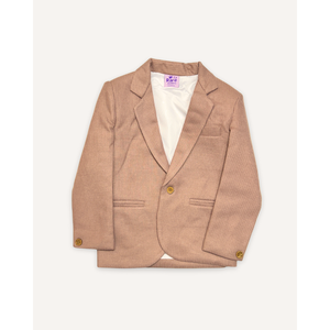 เสื้อเบลเซอร์เด็กผู้ชายสีพีชแบบมีลาย - Product Image 2