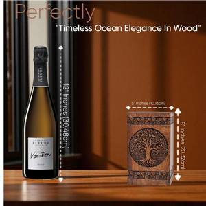 โกศไม้แกะสลักลายต้นไม้และเงาสะท้อน โกศบรรจุอัฐิส่วนบุคคลสำหรับคนที่คุณรัก - Product Image 4