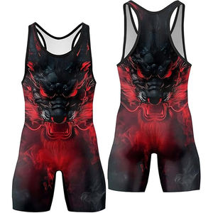 Uniformes de Lucha Libre Profesional Personalizados al por Mayor, Sublimados, OEM, ODM, Singlets, Trajes Ajustados, Ropa de Lucha Libre - Product Image 1