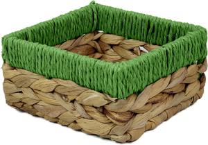 Paniers carrés en jacinthe d'eau pour le rangement, paniers de rangement faits à la main, vente en gros, écologiques, fabriqués au Vietnam - Product Image 2