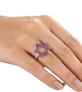 Anniversary <b>Ring</b> Natural Ruby Cut Diamond <b>Ring</b> 10K 14K 18K Solid Gold Vintage Engagement <b>Ring</b> Wedding Jewelry Hexagram Open <b>Ring</b> - Product Image 6