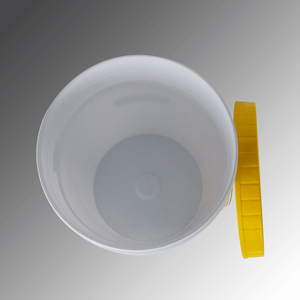 Seau en plastique rouge avec couvercle hermétique, conteneur de stockage alimentaire cylindrique de qualité alimentaire, 5 gallons, matériau PP, finition brillante - Product Image 3
