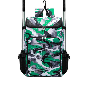 Sac à dos de baseball en nylon Work N Shine avec poches pour bâtons, capacité 50-70L, compartiment à chaussures, porte-bâtons, sac de sport - Product Image 2