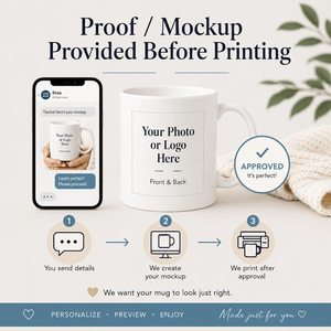 Mug à café personnalisé en céramique avec impression par sublimation, photo couleur intégrale, logo personnalisé, en stock, compatible lave-vaisselle et micro-ondes, cadeau d'entreprise - Product Image 3