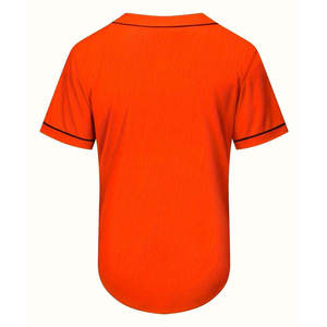 เสื้อเบสบอลสีส้ม แขนสั้น ติดกระดุมด้านหน้า สำหรับทุกเพศ ผลิตจากโพลีเอสเตอร์ ระบายความชื้นได้ดี เหมาะสำหรับเล่นกีฬา ทรงปกติสำหรับผู้ใหญ่ - Product Image 3