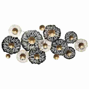 Arte Metálico para Pared de Jardín, Decoración para Sala de Estar, Escultura Floral Botánica, Decoración para Comedor, Adorno Listo para Colgar, Jarrones Metálicos - Product Image 1