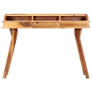 Escritorio de madera maciza de acacia marrón medio, diseño elegante para computadora - Product Image 2