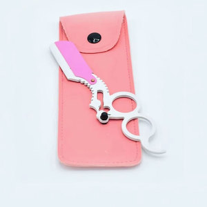 Navaja de Afeitar de Doble Filo con Recubrimiento en Polvo de Calidad Premium, Color Rosa, para Barbería, Afeitado y Cuidado Personal, para Hombres, para Afeitar la Cara y el Cuerpo - Product Image 1