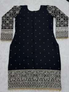 Último Diseño Moderno de Salwar Kameez con Bordado en Georgette para Mujer, Estilo Indio Pakistaní para Bodas y Fiestas, Venta al Por Mayor FATEMA FASHION - Product Image 5