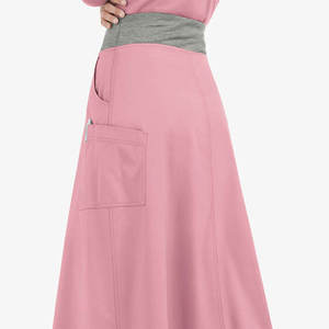 Jupe de travail rose pour infirmières avec poches, bas d'uniforme d'hôpital pour usage médical, polyester/coton - Product Image 6