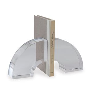 Heavy Duty Acrylic Bookend Pair For Large <b>Books</b> Magazines Files And Office Document Support - Product Image 1