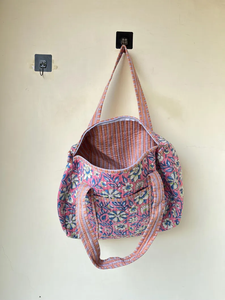 Bolso Tote Acolchado Estilo Bohemio Vintage Ligero al por Mayor con Forro de Algodón Suave, Gran Capacidad, Bolso de Hombro para Mujer - Product Image 3
