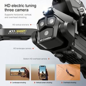 Dron K11 Prosumer Plegable 4K HD con Tres Cámaras, Evitación de Obstáculos, Giroscopio de 6 Ejes, Motor sin Escobillas, Control Remoto, Quadcopter - Product Image 6