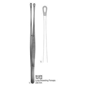 Pinzas de Disecación Pulmonar Tuttle de Alta Calidad, 230 mm, Acero Inoxidable, Instrumentos Quirúrgicos Torácicos - Product Image 2