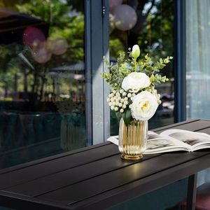 55\" Outdoor Adjustable Feet Rectangle Narrow Counter Height Bar Table for Balcony Patio Garden Bar Tables Product Category - Product Image 4