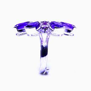 Wedding Wear 925 Sterling <b>Silver</b> Amethyst <b>Garnet</b> Gemstone <b>Silver</b> Plated Jewelry Women Wear Fashionable Classic <b>Ring</b> - Product Image 3
