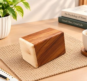 Porte-stylos carré en bois personnalisé avec logo, cadeau d'affaires de luxe, décoration de bureau et accessoires - Product Image 3