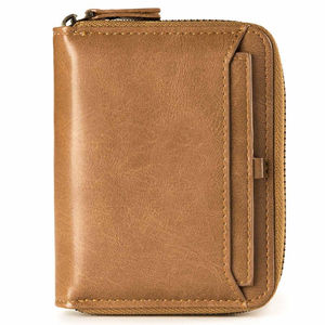 Portefeuille court vintage en cuir véritable pour homme, best-seller OEM, nouvelle mode, porte-cartes de visite, blocage RFID - Product Image 2