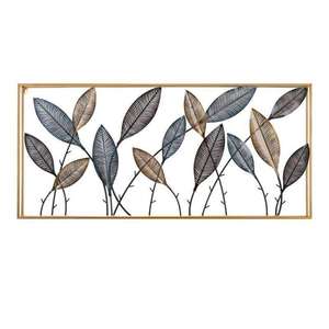 Luxury Metal Leaf <b>Wall</b> Art Modern Botanical Iron <b>Wall</b> <b>Decor</b> <b>Large</b> Decorative <b>Wall</b> Hanging for Living Room Hotel Office - Product Image 3