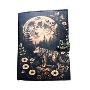 สมุดบันทึกขนาดใหญ่แบบวินเทจ ปกแข็ง 400 หน้า ลายพิมพ์สุนัขจิ้งจอก ปกหนัง สมุดจดบันทึกแบบกริโมแวร์ สมุดจดบันทึกลายสัตว์สุดคลาสสิก ของขวัญยอดนิยม - Product Image 2