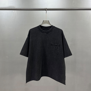 T-shirt en coton vintage surdimensionné pour homme, coupe ample, respirant, doux, confortable, décontracté, pour le streetwear - Product Image 6