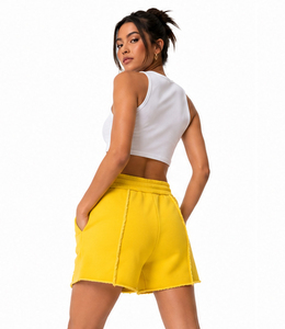 Pantalones Cortos Bordados de Chenilla para Mujer, Pantalones Cortos Casuales Holgados con Bolsillos, Pantalones Cortos de Invierno Transpirables de Felpa Francesa para Mujer - Product Image 4