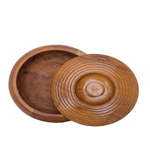 Standard Designing Handmade Dark Brown Wooden Casserole Dish Wooden Cover Classic Design All Stoves Top Selling Large 20cm - Product Image 6