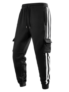 Pantalones Jogger Cargo para Hombre, Ligeros, Transpirables, Antiarrugas, Cintura Elástica, Estilo Casual, Lisos, Teñidos, 100% Poliéster - Product Image 2