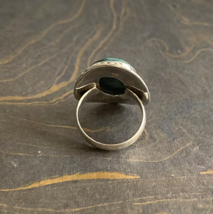 Anillo Tradicional Estilo Navajo, Plata de Ley 925, Turquesa Ovalada, Anillo de Compromiso Vintage con Piedra Solitaria - Product Image 4