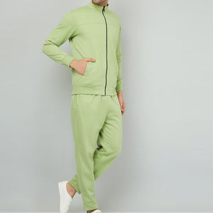 Survêtement tendance pour homme, tenue de sport décontractée unie pour l'hiver, avec poignets élastiques, respirant, séchage rapide, idéal pour la gym, la course et l'entraînement athlétique - Product Image 5