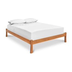 Eco-Friendly Natural Cherry Wood <b>Platform</b> <b>Bed</b> <b>Frame</b> Minimalist Scandi Style Bedroom Furniture Set - Product Image 4
