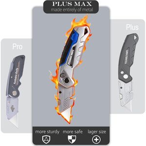 Set Professionale di 10 Coltelli Pieghevoli Multiuso Resistenti con 30 Lame di Ricambio e Taglierino Plus - Product Image 3