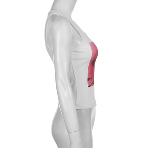 Débardeurs personnalisés pour femmes, coupe courte, en tricot premium écologique, anti-boulochage, séchage rapide, en Spandex/Coton, pour la maison, avec impression sérigraphique - Product Image 5