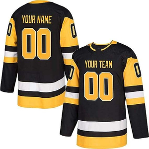 Maillot de hockey sur glace vierge personnalisable, imprimé par sublimation, respirant, 100 % polyester, vente en gros, pour équipes de hockey - Product Image 1